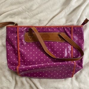 Fossil Coated Canvas Tote